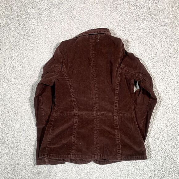 St Johns Bay Blazer Jacket Women's Corduroy Brown 3 Button Front Small - Picture 5 of 6
